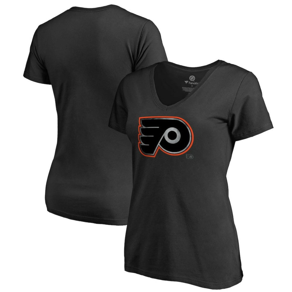 NHL Philadelphia Flyers Women's Core Smoke V-Neck T-Shirt