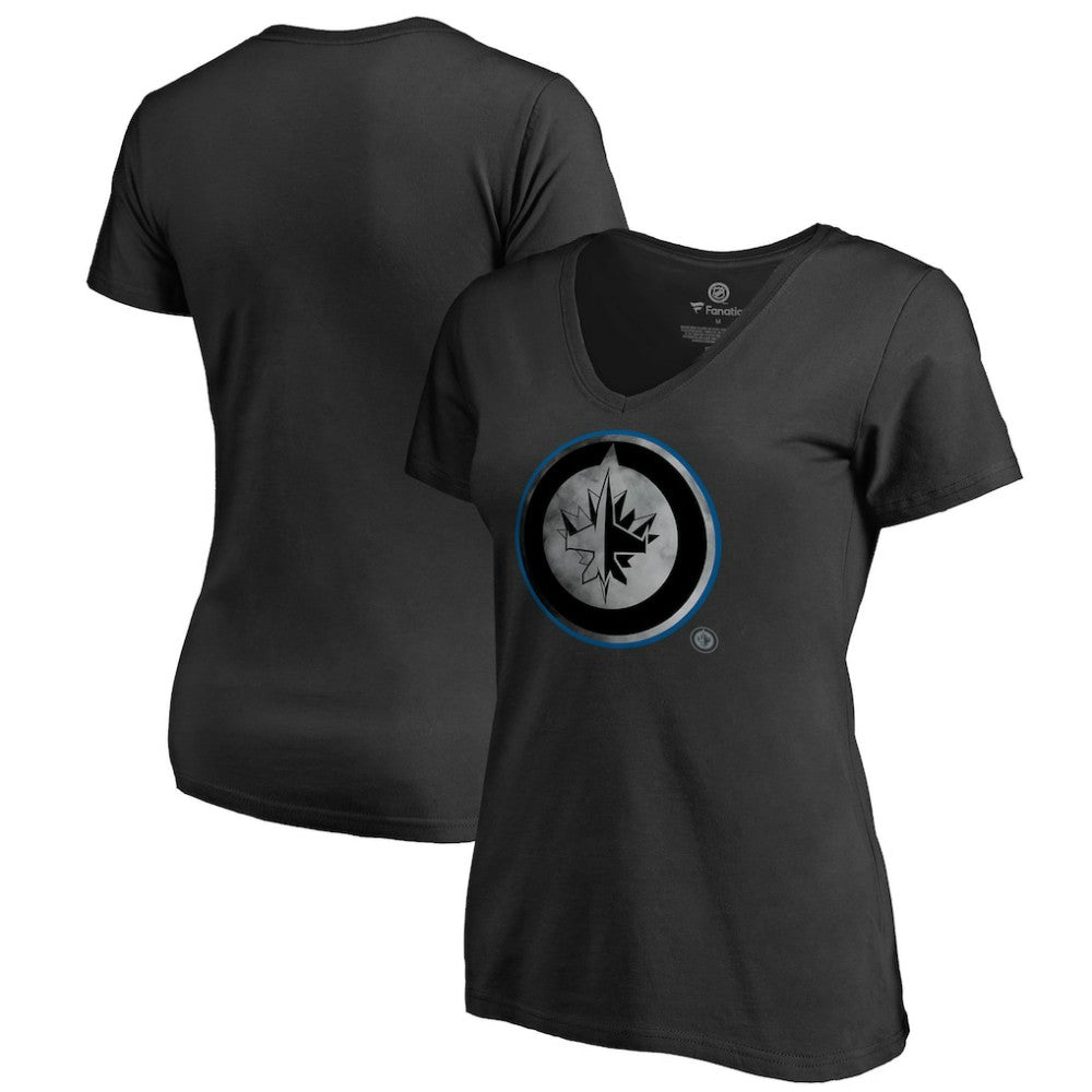 NHL Winnipeg Jets Women's Core Smoke V-Neck T-Shirt