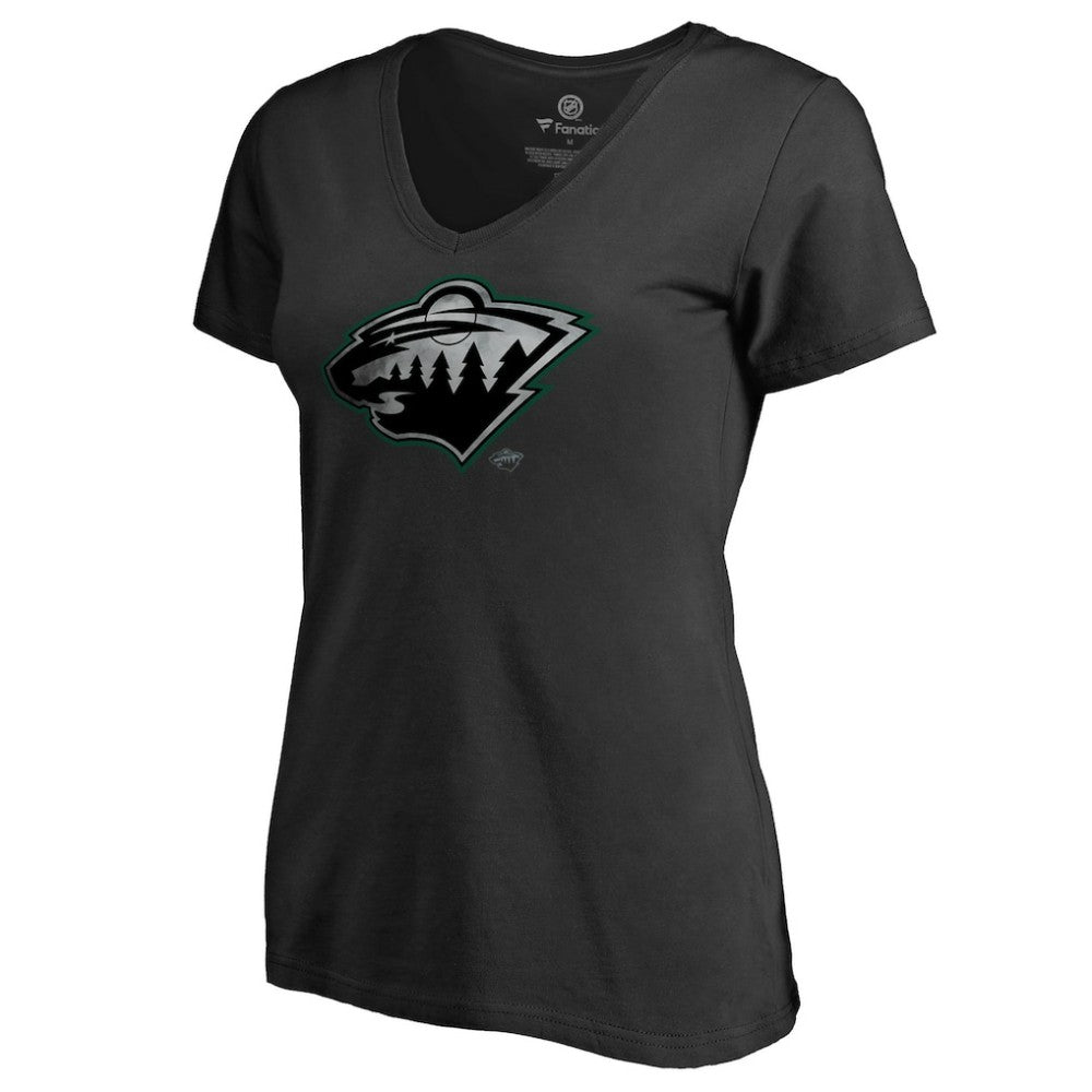NHL Minnesota Wild Women's Core Smoke V-Neck T-Shirt