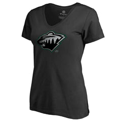 NHL Minnesota Wild Women's Core Smoke V-Neck T-Shirt