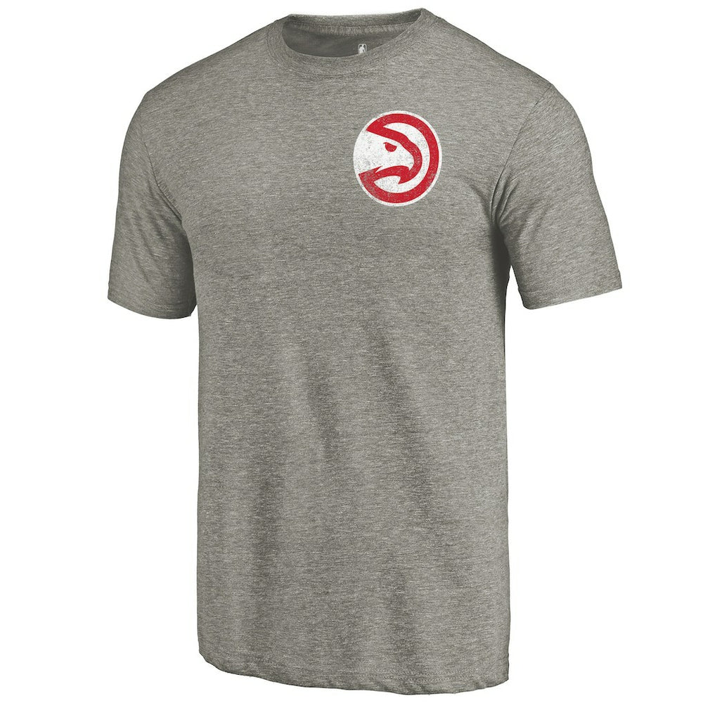Atlanta Hawks Primary Logo Left Chest Distressed Tri-Blend T-Shirt