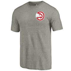 Atlanta Hawks Primary Logo Left Chest Distressed Tri-Blend T-Shirt
