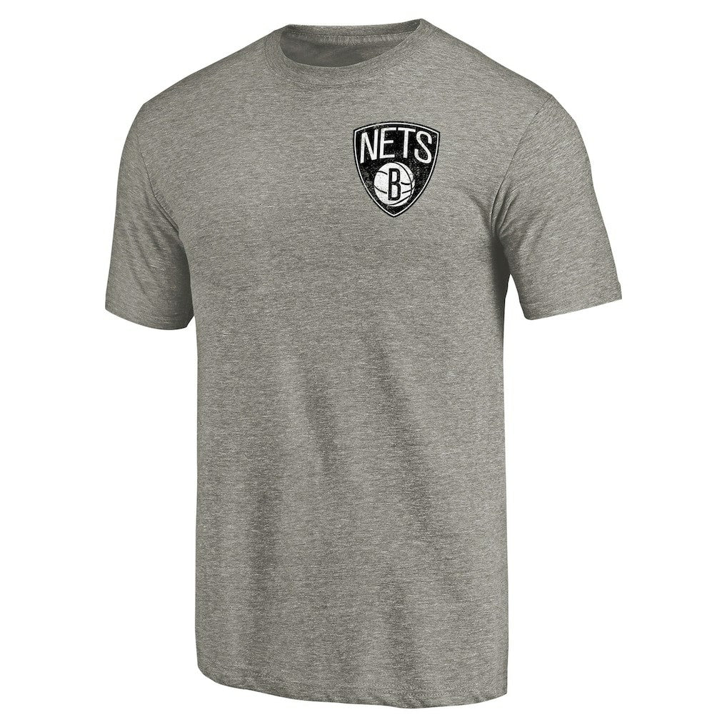 Brooklyn Nets Primary Logo Left Chest Distressed Tri-Blend T-Shirt