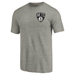 Brooklyn Nets Primary Logo Left Chest Distressed Tri-Blend T-Shirt
