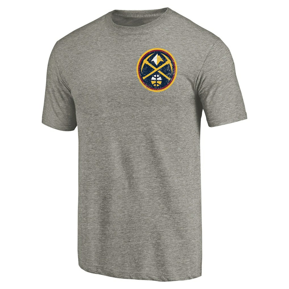 Denver Nuggets Primary Logo Left Chest Distressed Tri-Blend T-Shirt sale