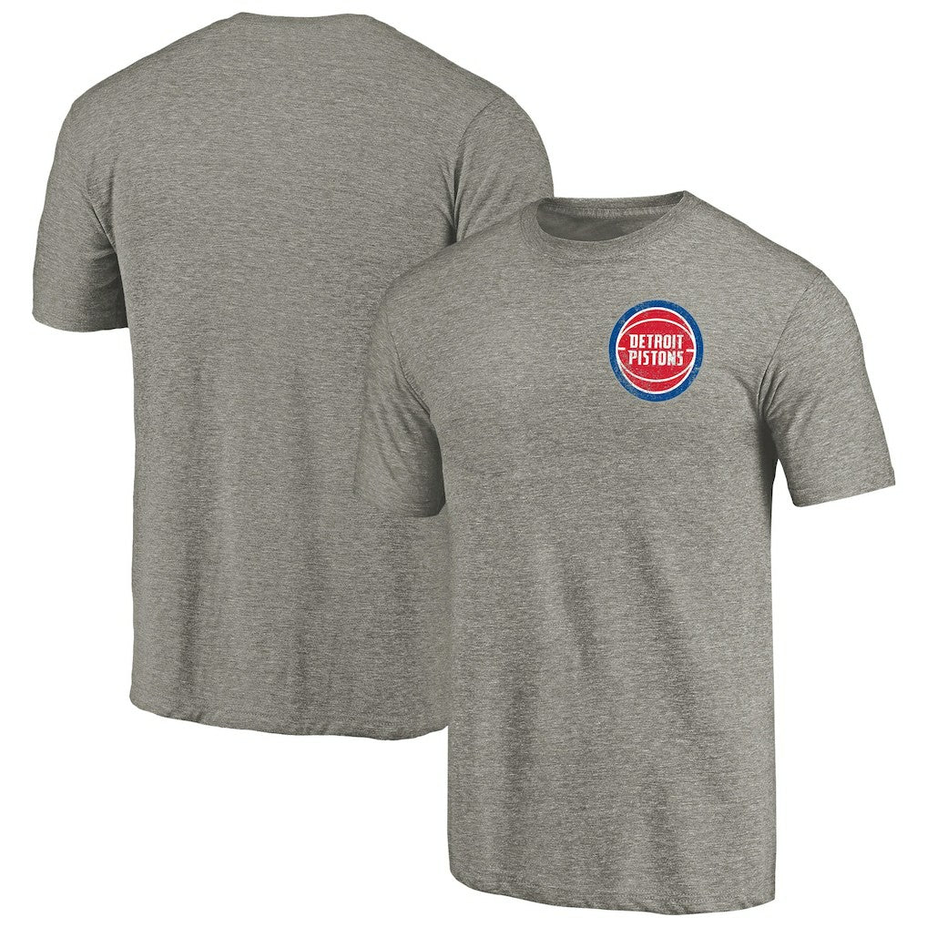 Detroit Pistons Primary Logo Left Chest Distressed Tri-Blend T-Shirt sale