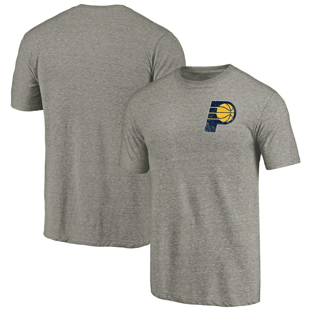 Indiana Pacers Primary Logo Left Chest Distressed Tri-Blend T-Shirt
