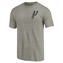 San Antonio Spurs Primary Logo Left Chest Distressed Tri-Blend T-Shirt