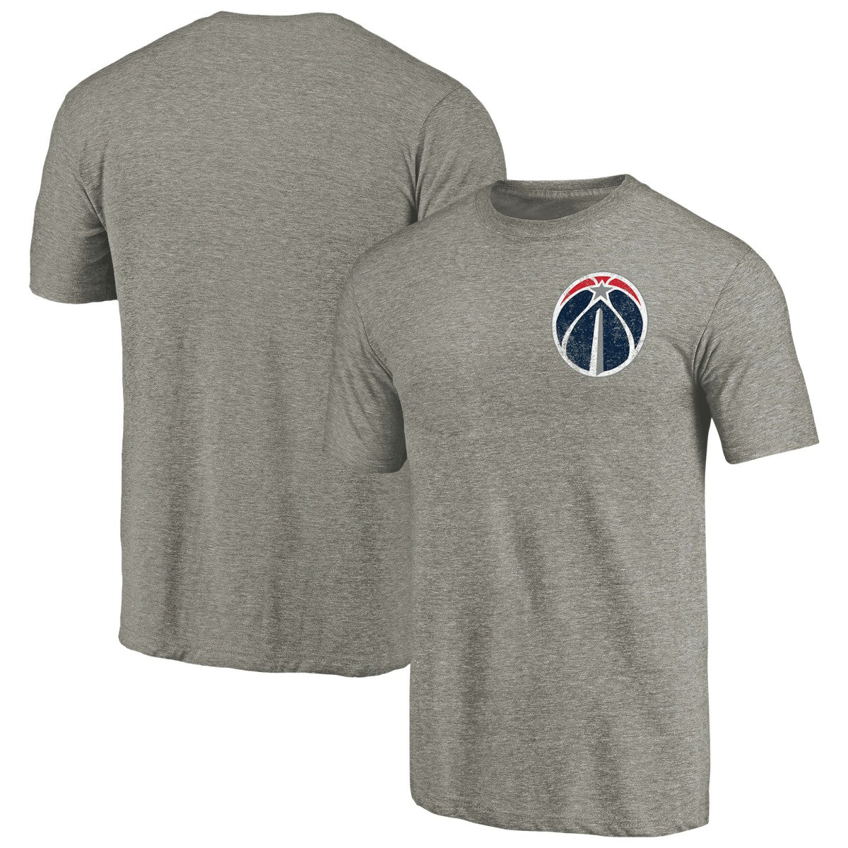 Washington Wizards Primary Logo Left Chest Distressed Tri-Blend T-Shirt