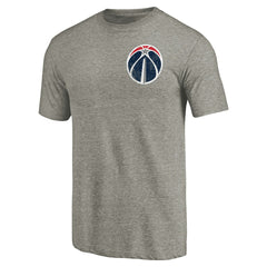 Washington Wizards Primary Logo Left Chest Distressed Tri-Blend T-Shirt