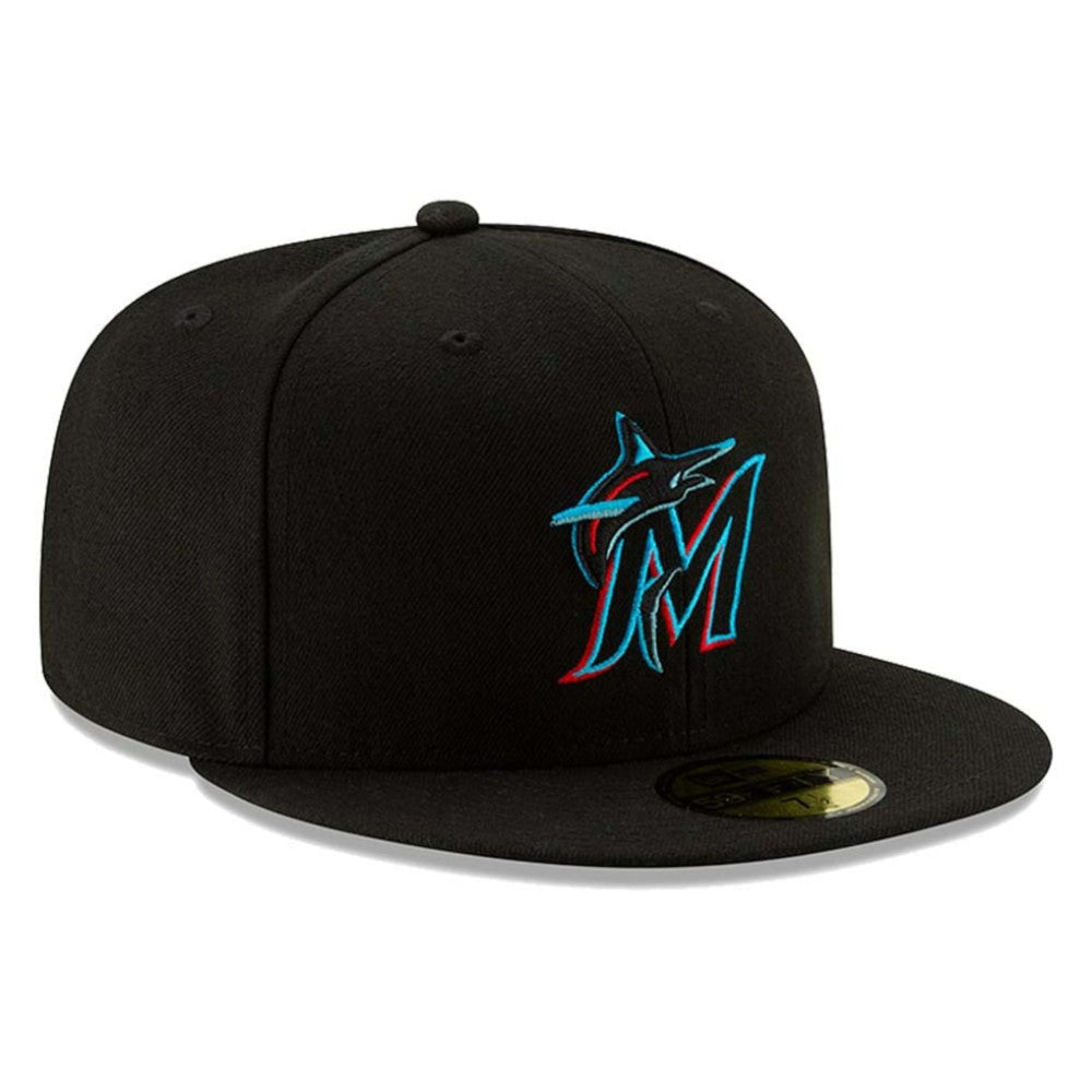 Black Miami Marlins New Era On-Field Authentic Collection 59FIFTY Fitted Hat