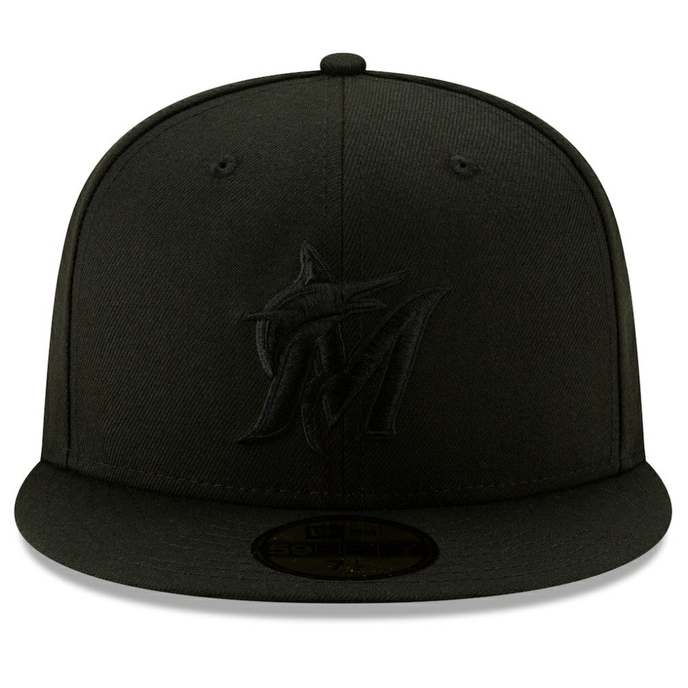 Black Miami Marlins New Era 2019 Black-on-Black 59FIFTY Fitted Hat