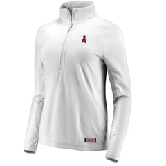 Gray Los Angeles Angels Vineyard Vines Women's Performance Grid Half-Zip Pullover Top