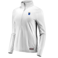 Gray Kansas City Royals Vineyard Vines Women's Performance Grid Half-Zip Pullover Top