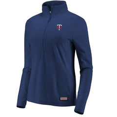 Gray Minnesota Twins Vineyard Vines Women's Performance Grid Half-Zip Pullover Top