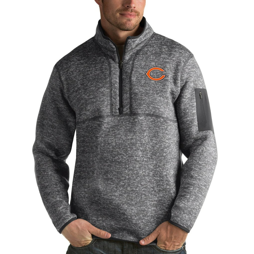 Antigua Fortune Quarter-Zip Pullover Jacket - Chicago Bears Pullover