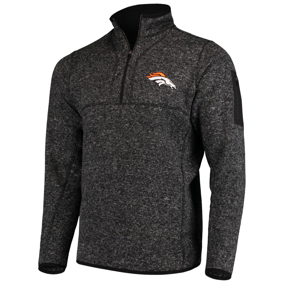 Antigua Fortune Quarter-Zip Pullover Jacket - Denver Broncos Pullover