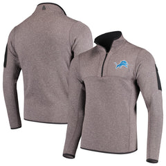 Antigua Fortune Quarter-Zip Pullover Jacket - Detroit Lions Pullover