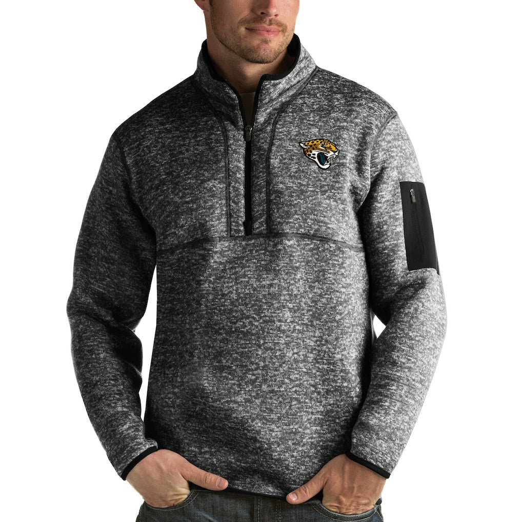 Antigua Fortune Quarter-Zip Pullover Jacket - Jacksonville Jaguars Pullover