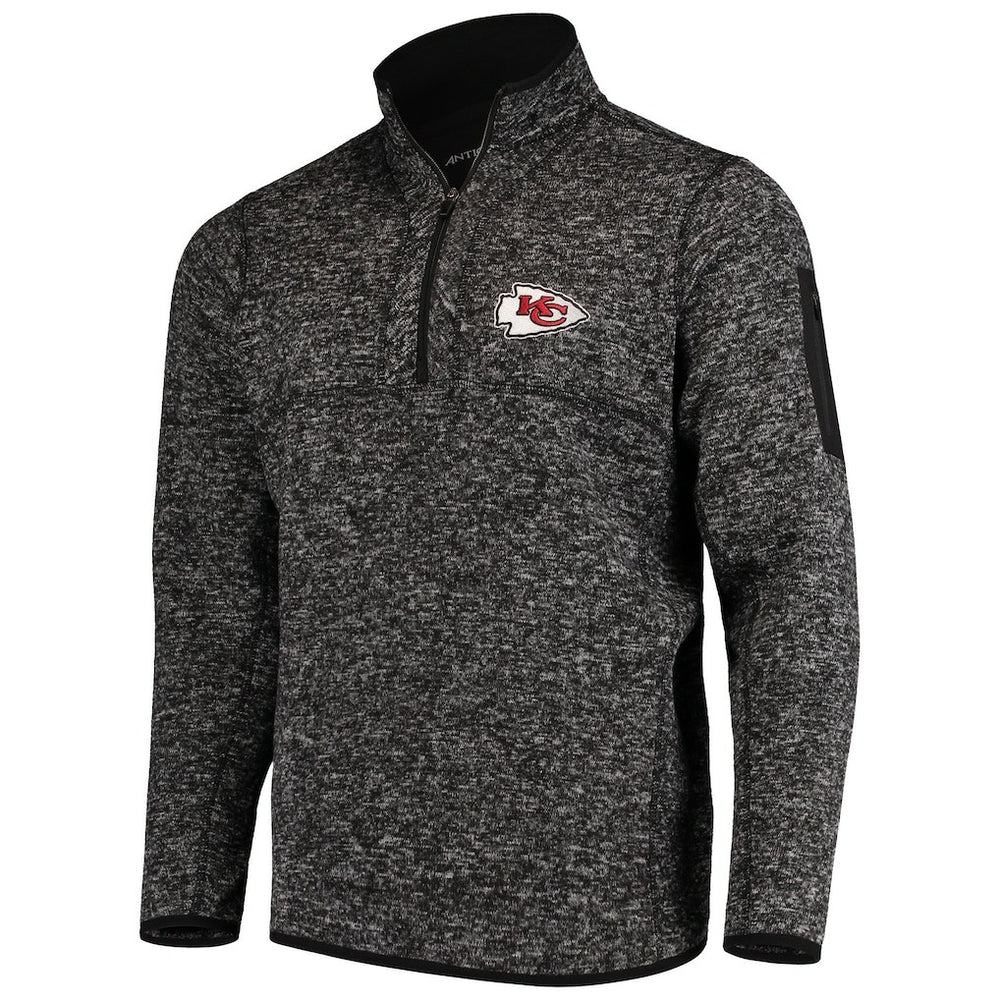 Antigua Fortune Quarter-Zip Pullover Jacket - Kansas City Chiefs Pullover
