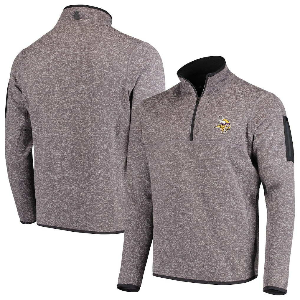 Antigua Fortune Quarter-Zip Pullover Jacket - Minnesota Vikings Pullover