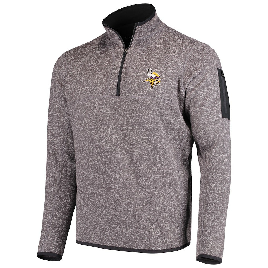 Antigua Fortune Quarter-Zip Pullover Jacket - Minnesota Vikings Pullover