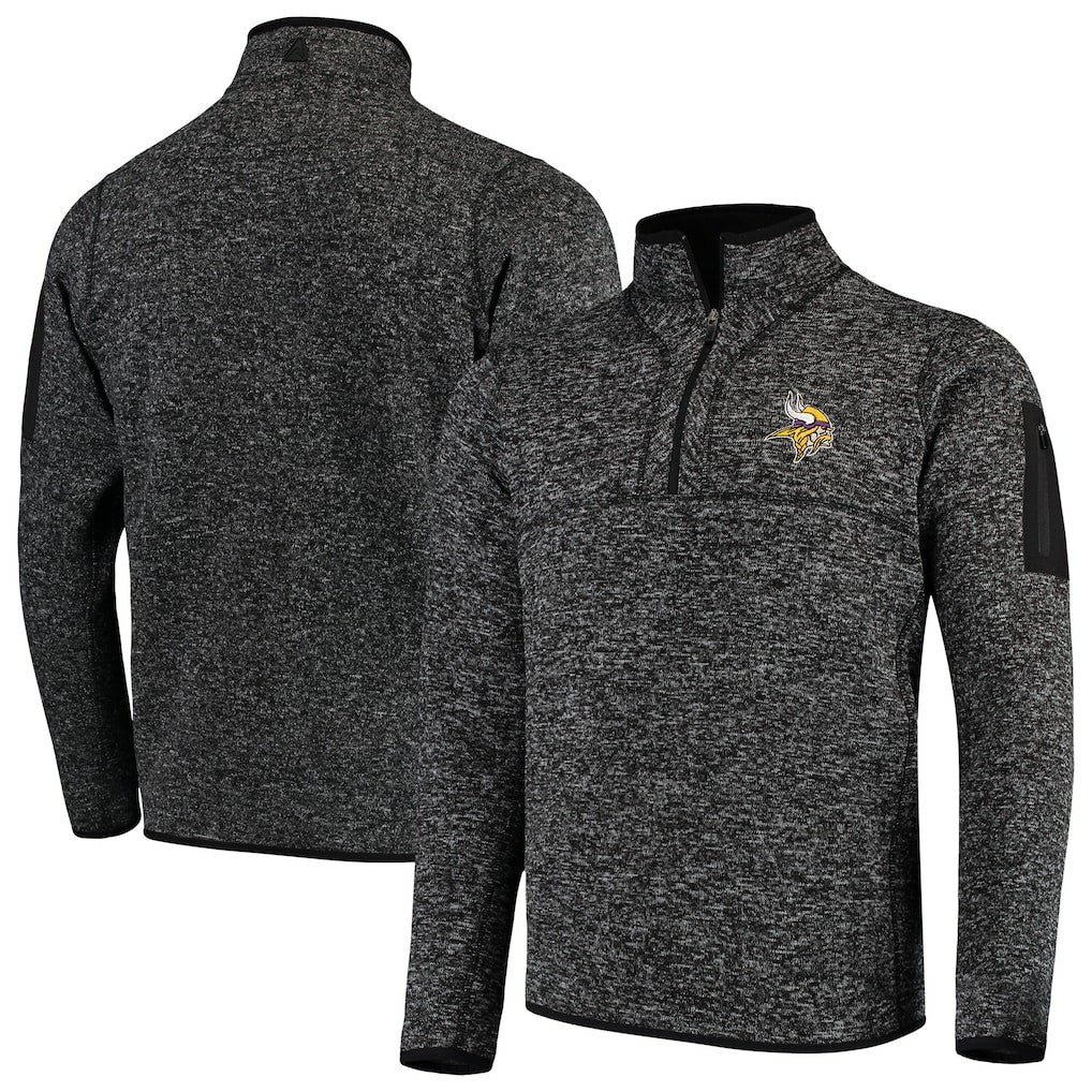 Antigua Fortune Quarter-Zip Pullover Jacket - Minnesota Vikings Pullover