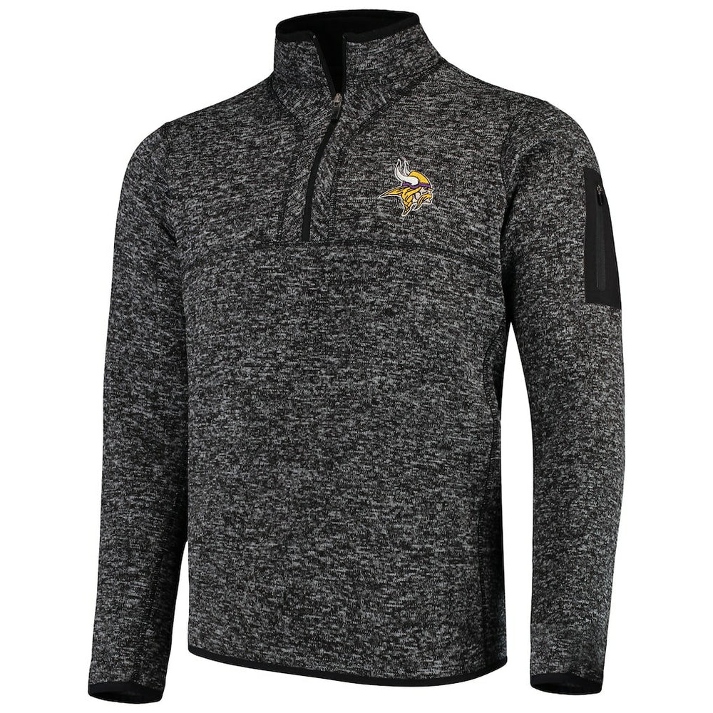 Antigua Fortune Quarter-Zip Pullover Jacket - Minnesota Vikings Pullover