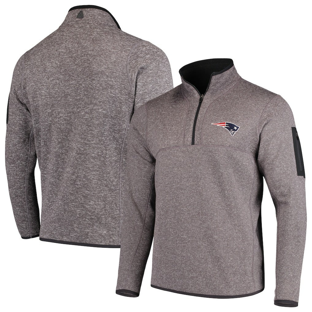 Antigua Fortune Quarter-Zip Pullover Jacket - New England Patriots Pullover