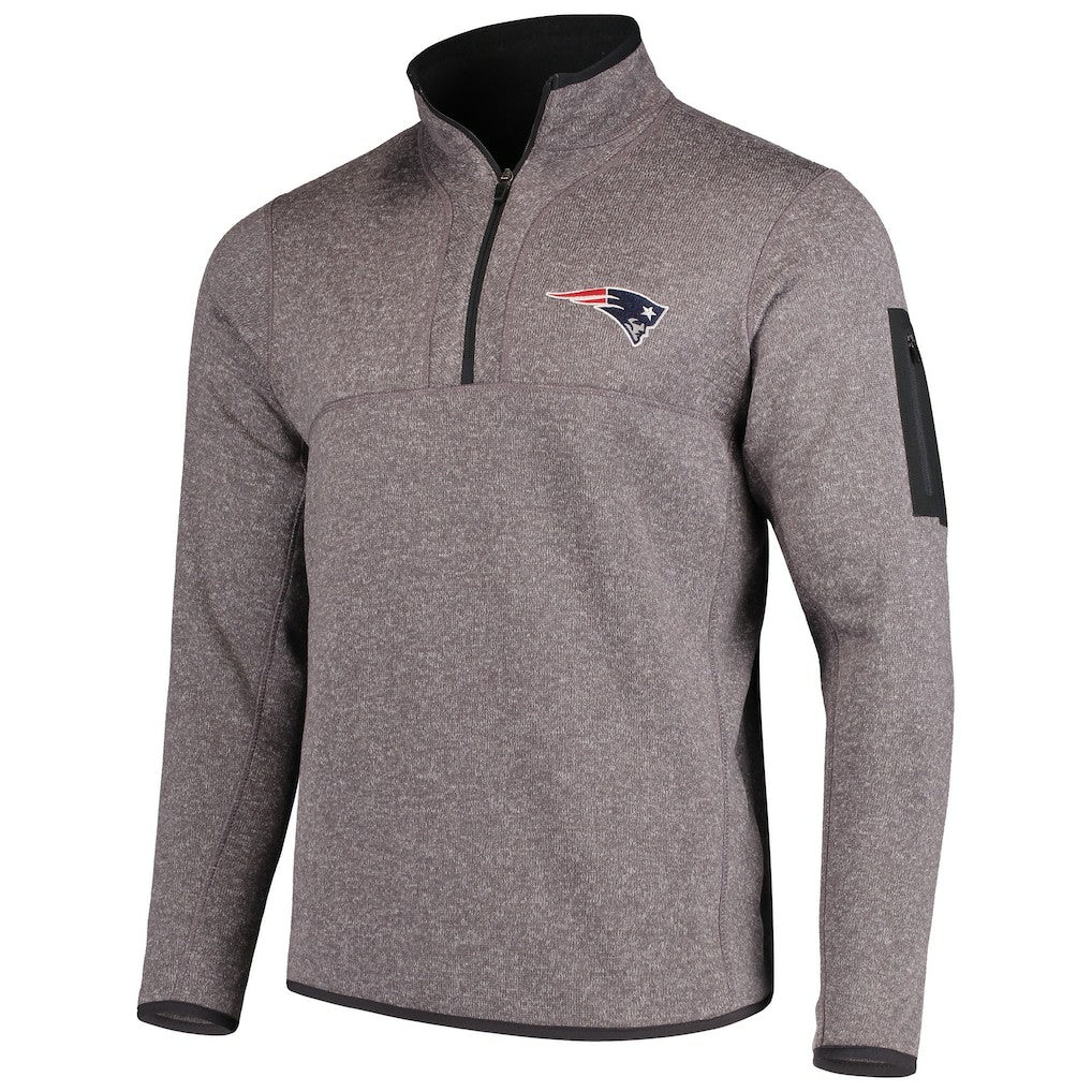 Antigua Fortune Quarter-Zip Pullover Jacket - New England Patriots Pullover
