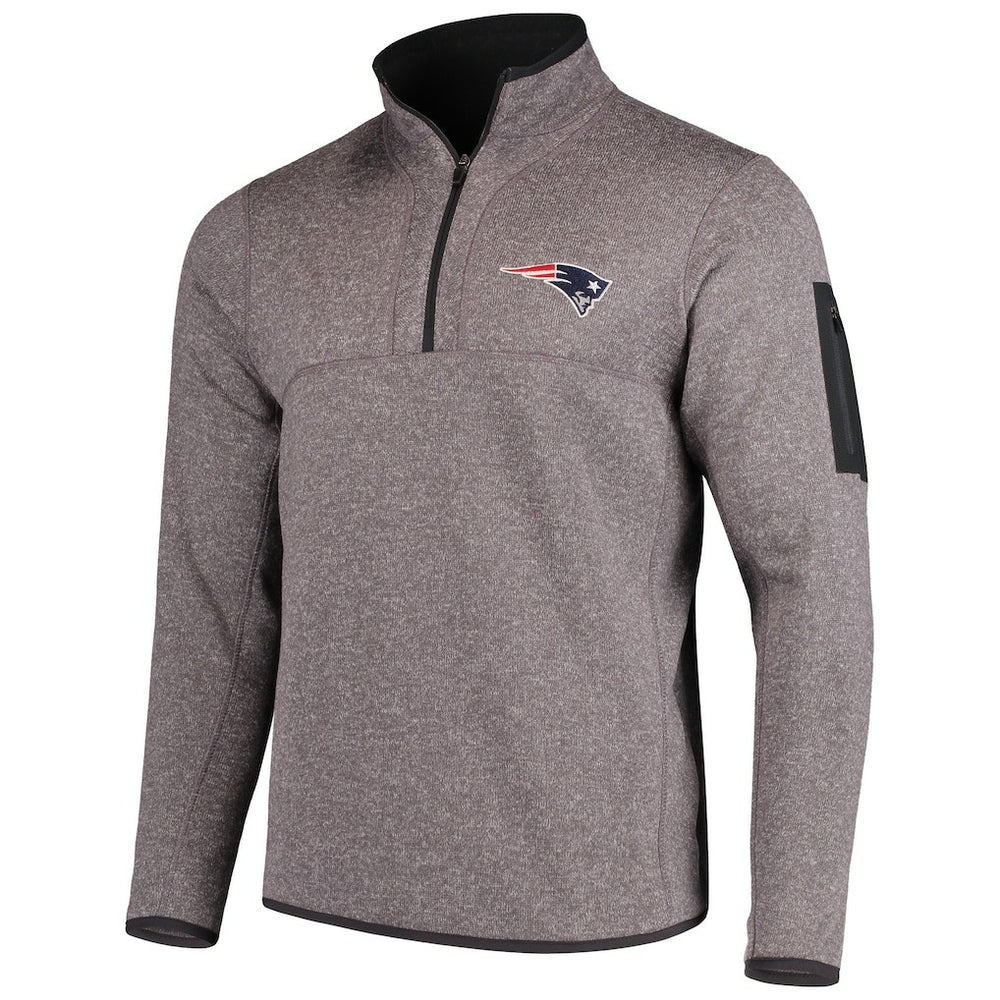 Antigua Fortune Quarter-Zip Pullover Jacket - New England Patriots Pullover