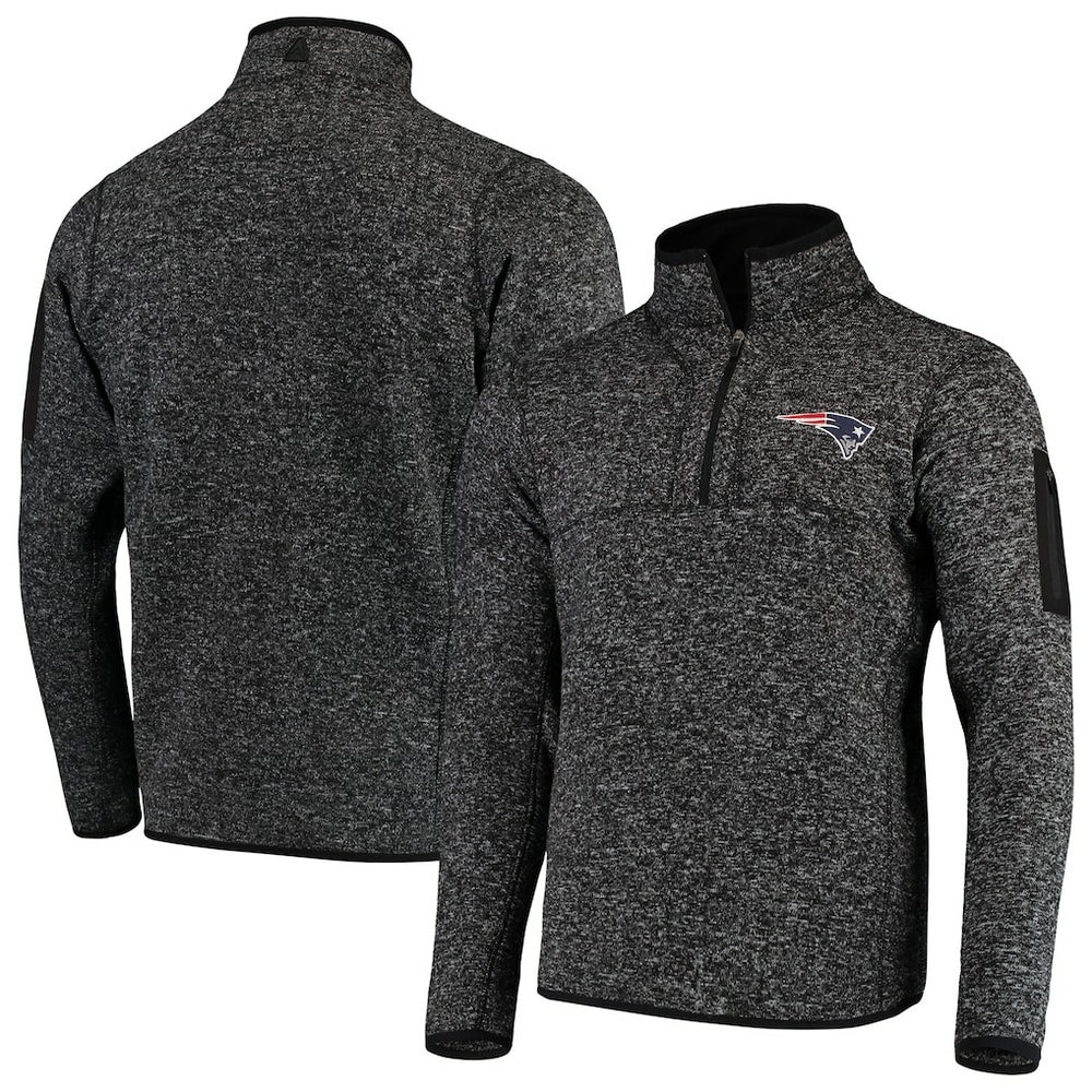 Antigua Fortune Quarter-Zip Pullover Jacket - New England Patriots Pullover