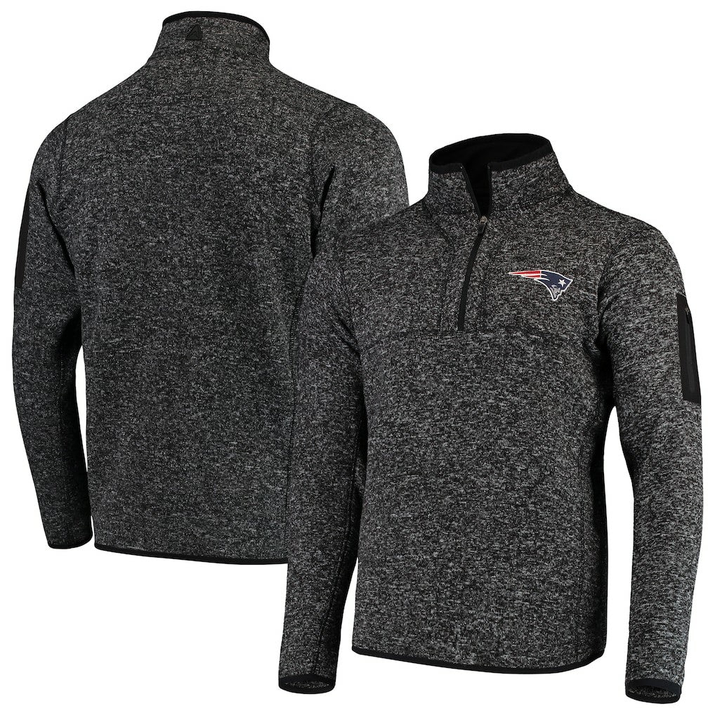 Antigua Fortune Quarter-Zip Pullover Jacket - New England Patriots Pullover