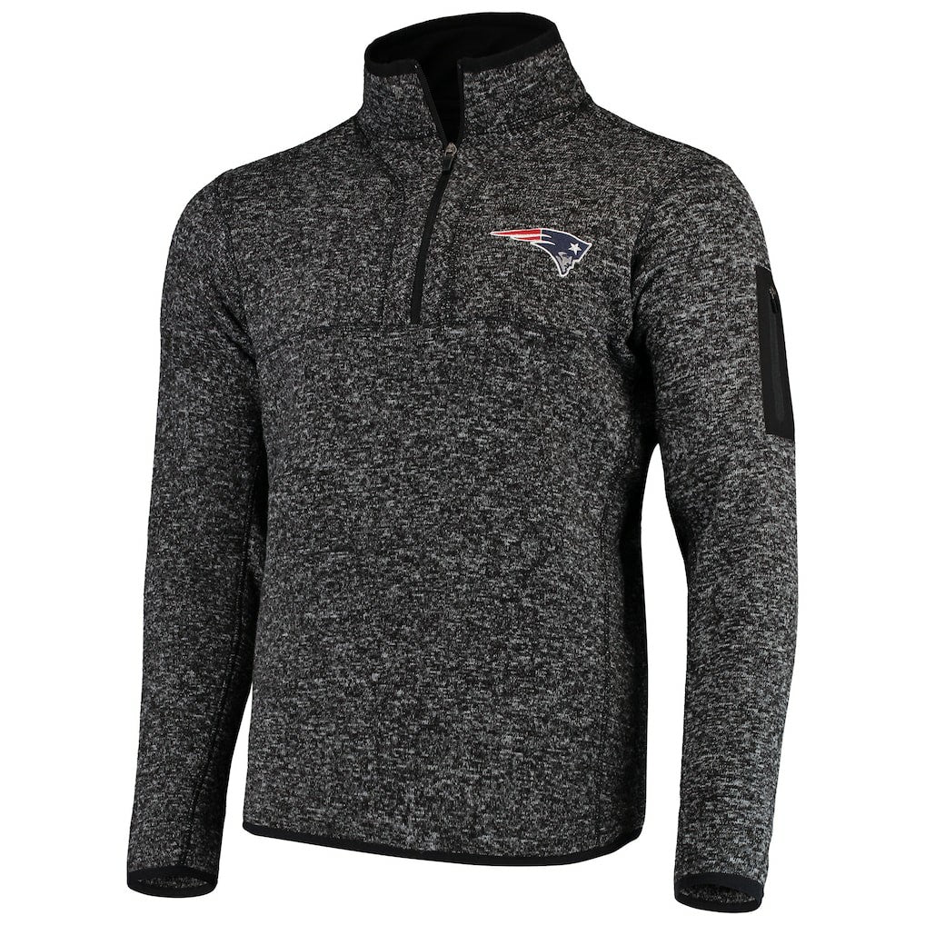 Antigua Fortune Quarter-Zip Pullover Jacket - New England Patriots Pullover