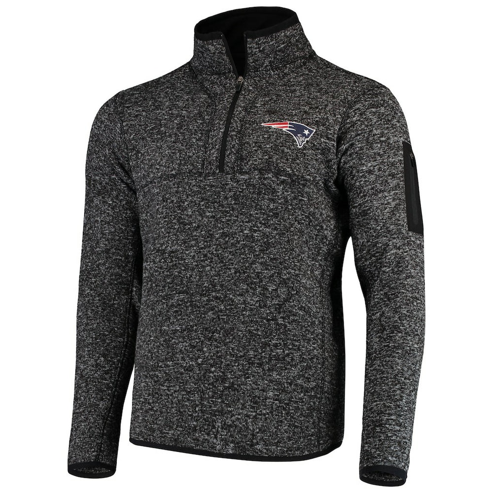 Antigua Fortune Quarter-Zip Pullover Jacket - New England Patriots Pullover