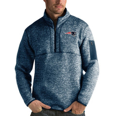 Antigua Fortune Quarter-Zip Pullover Jacket - New England Patriots Pullover