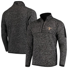 Antigua Fortune Quarter-Zip Pullover Jacket - New Orleans Saints Pullover