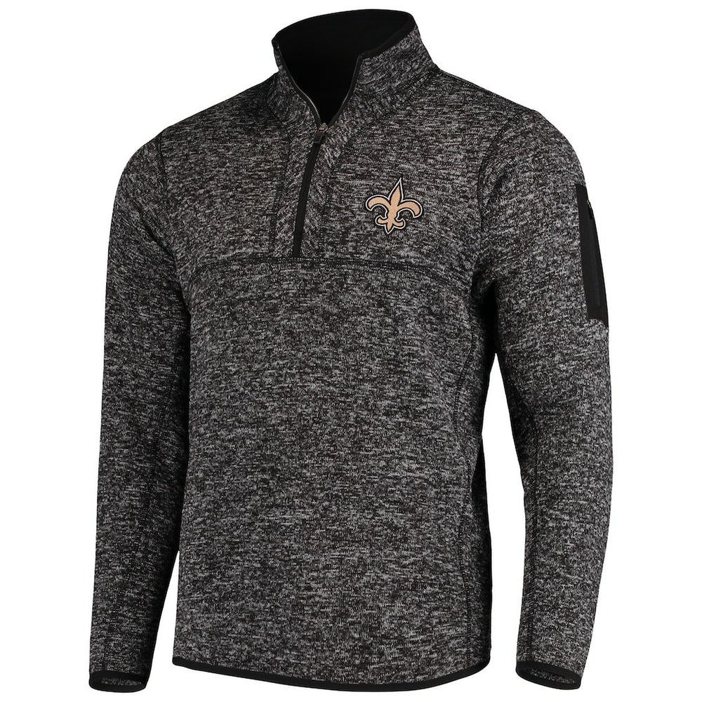 Antigua Fortune Quarter-Zip Pullover Jacket - New Orleans Saints Pullover
