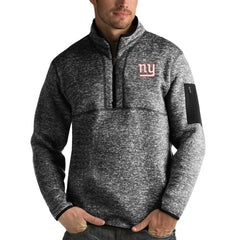 Antigua Fortune Quarter-Zip Pullover Jacket - New York Giants Pullover