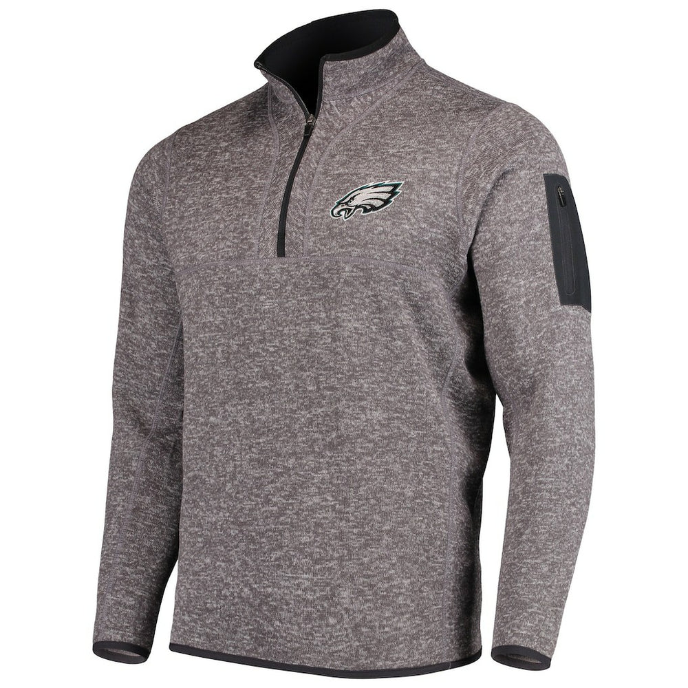 Antigua Fortune Quarter-Zip Pullover Jacket - Philadelphia Eagles Pullover