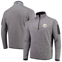 Antigua Fortune Quarter-Zip Pullover Jacket - Pittsburgh Steelers Pullover