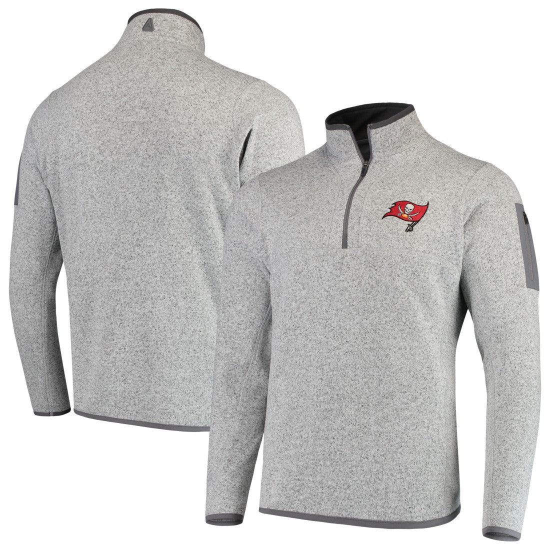 Antigua Fortune Quarter-Zip Pullover Jacket - Tampa Bay Buccaneers Pullover