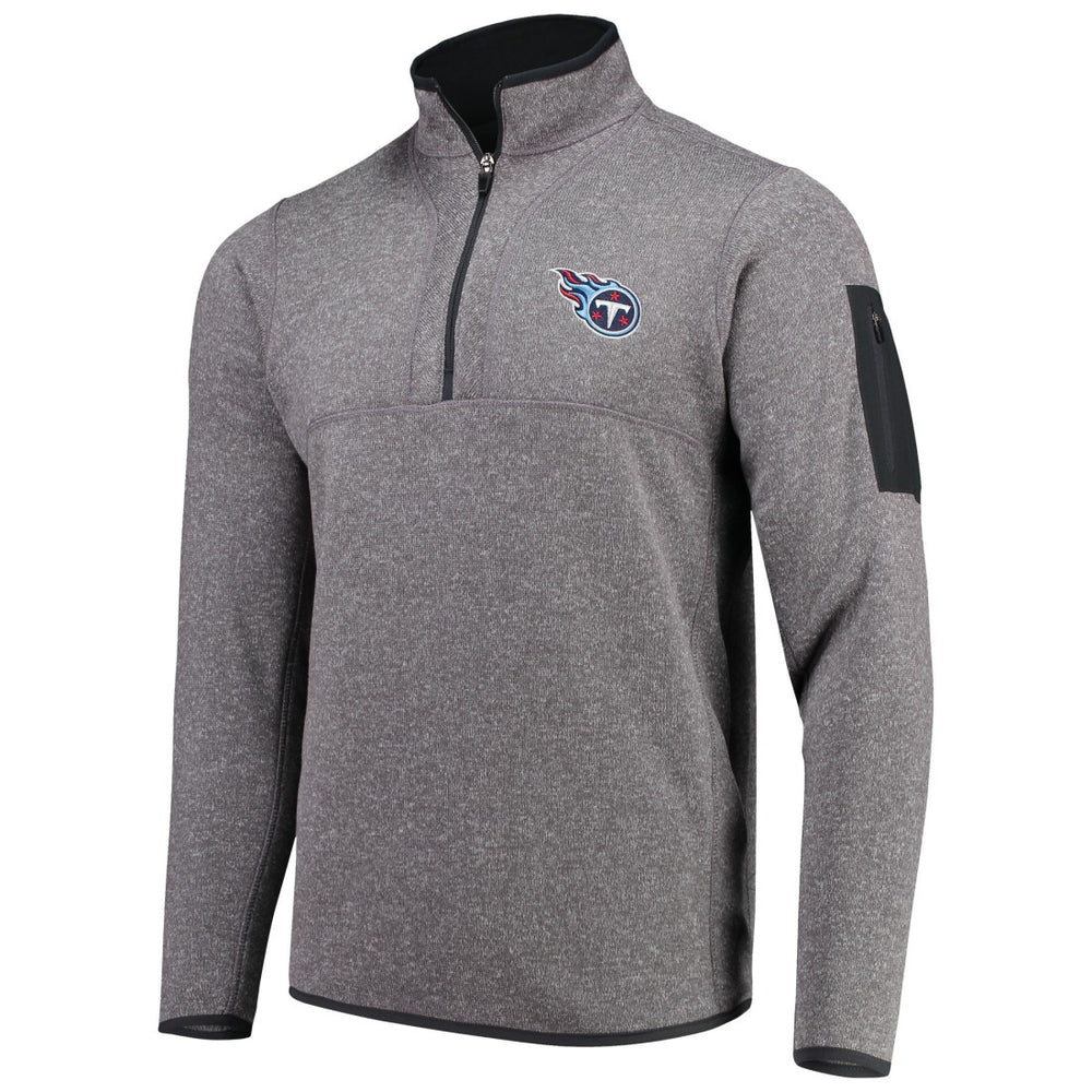 Antigua Fortune Quarter-Zip Pullover Jacket - Tennessee Titans Pullover