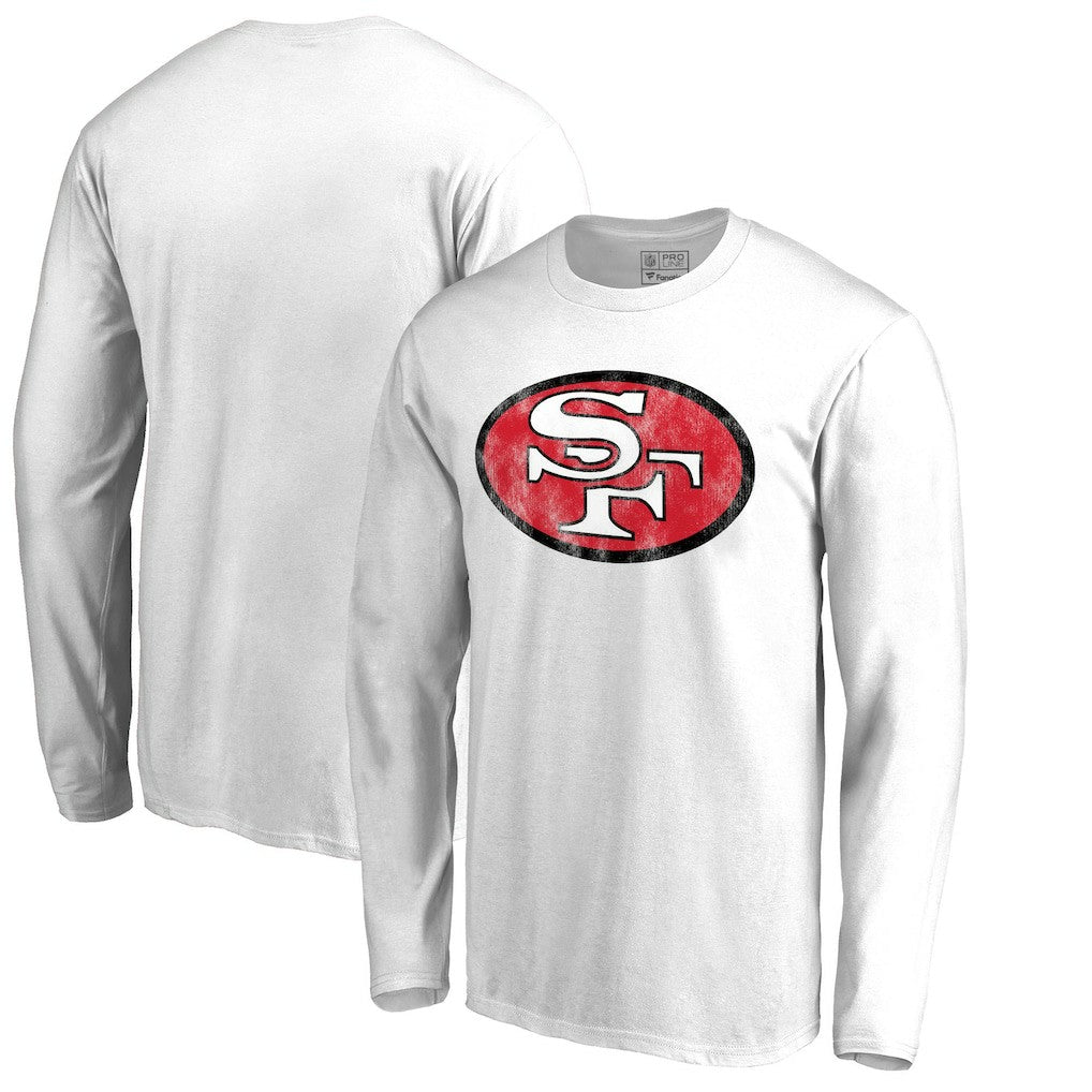 Throwback Logo Long Sleeve T-shirt - San Francisco 49ers T-shirts
