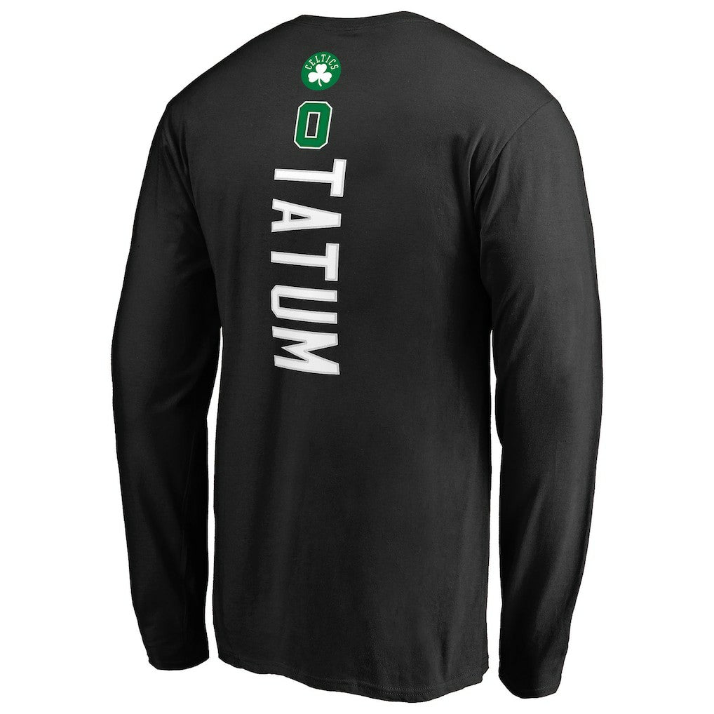 Jayson Tatum Boston Celtics Team Backer Name & Number Long Sleeve T-Shirt