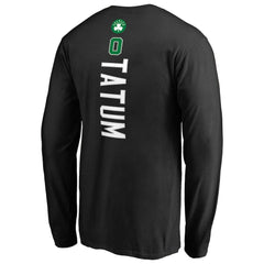 Jayson Tatum Boston Celtics Team Backer Name & Number Long Sleeve T-Shirt