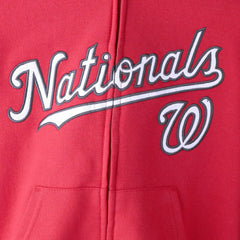 Red Washington Nationals Youth Team Color Wordmark Full-Zip Hoodie
