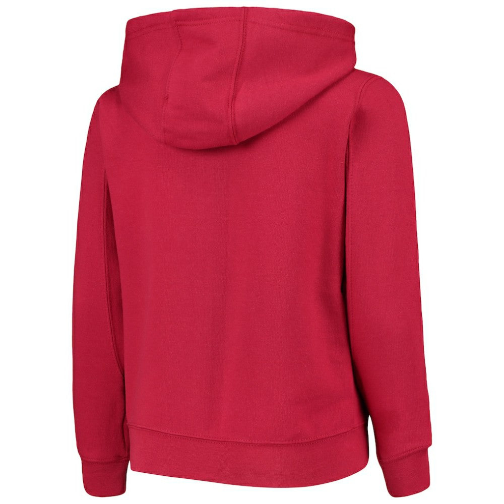 Red Washington Nationals Youth Team Color Wordmark Full-Zip Hoodie