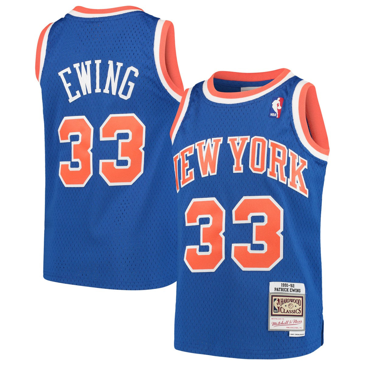 Mitchell & Ness Patrick Ewing New York Knicks Youth Hardwood Classics Swingman Throwback Jersey