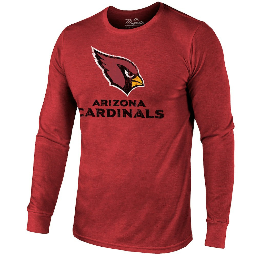 Majestic Threads Lockup Tri-Blend Long Sleeve T-Shirt - Arizona Cardinals T-shirts